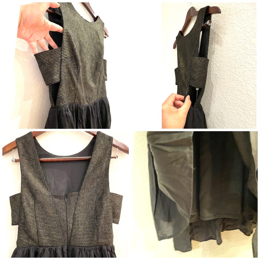 NWT Keepsake the Label “Innocent Awakening” Black Gold Cocktail Dress Size Small - Picture 10 of 12